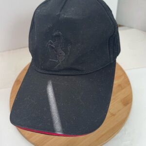 Ferrari Black Horse Logo Hat O/S